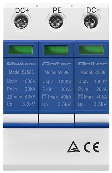 Qoltec DC 3P 1000 V T2 C overspændingsafleder