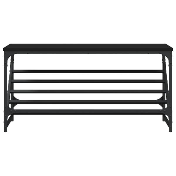 vidaXL skohylde, sort, 90x30x45 cm, træbaseret materiale
