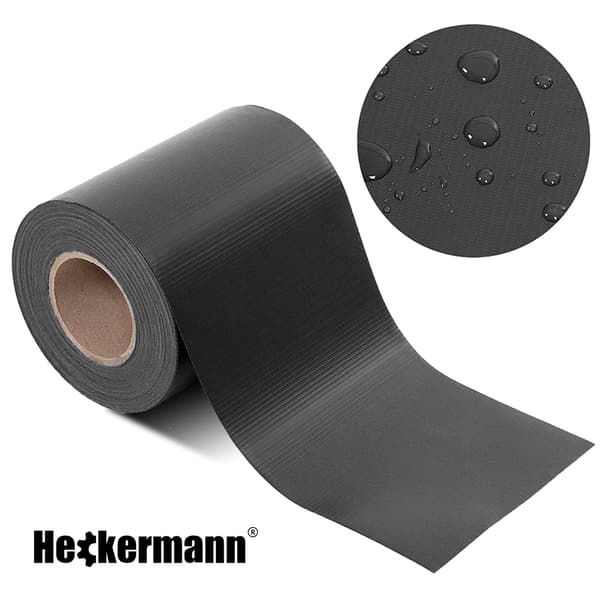 Heckermann Stakettejp 19cm x 35m - Mörkgrå