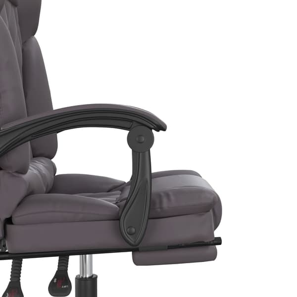 vidaXL lænestol med massagefunktion, grå, kunstlæder