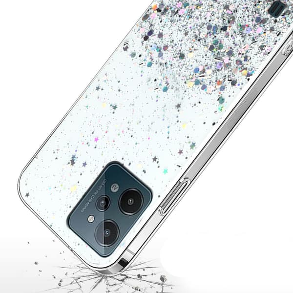 Realme C31-skal, glittrigt, transparent
