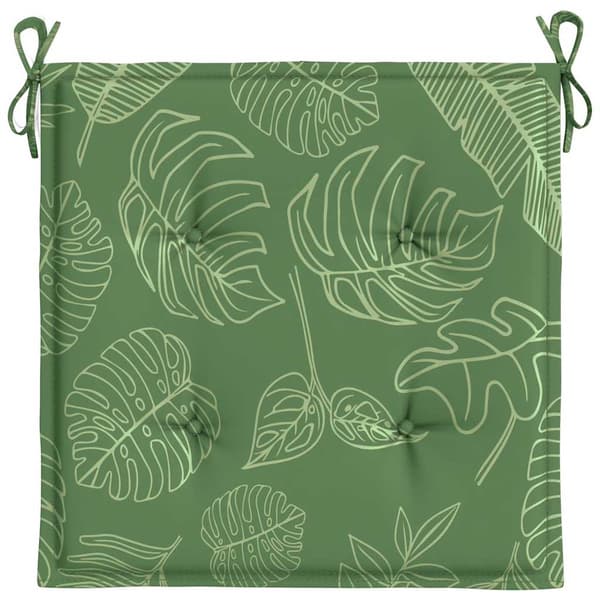 vidaXL 6-pack stolsdynor, lövmönster, 40x40x3 cm