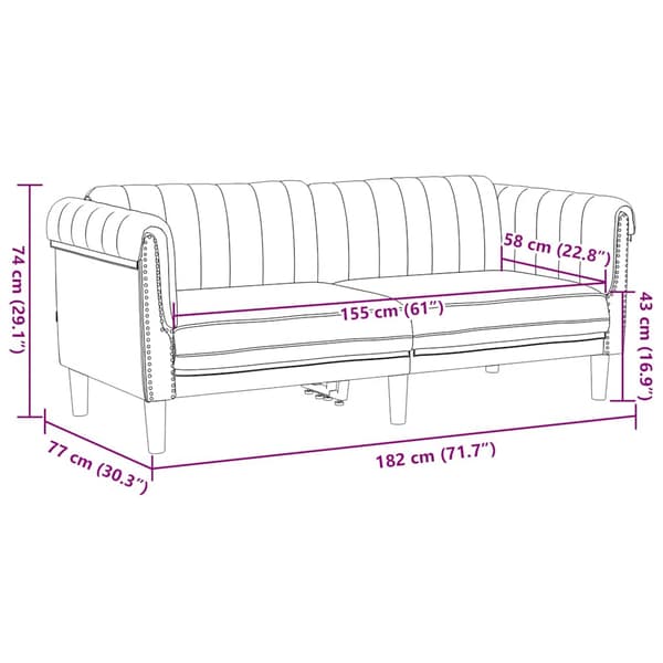 vidaXL 2-sits soffa brun konstläder