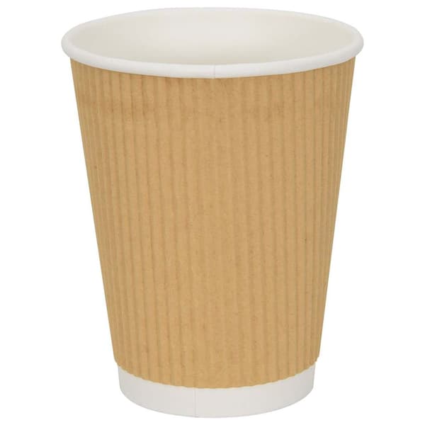 vidaXL Pappmuggar, 500 st, 300 ml, bruna
