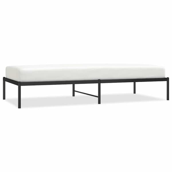vidaXL metalsengestel sort 90x200 cm