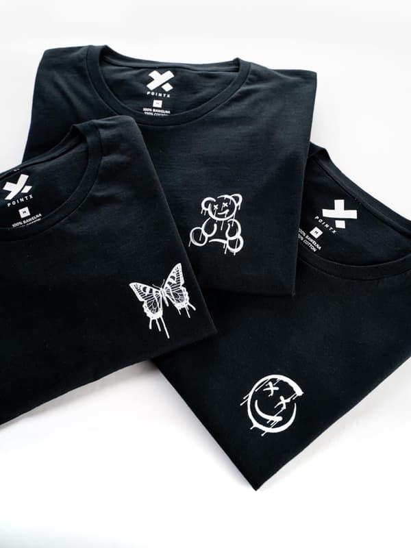 Sæt med 3 herre Black Point X Mini Graph T-shirts, large
