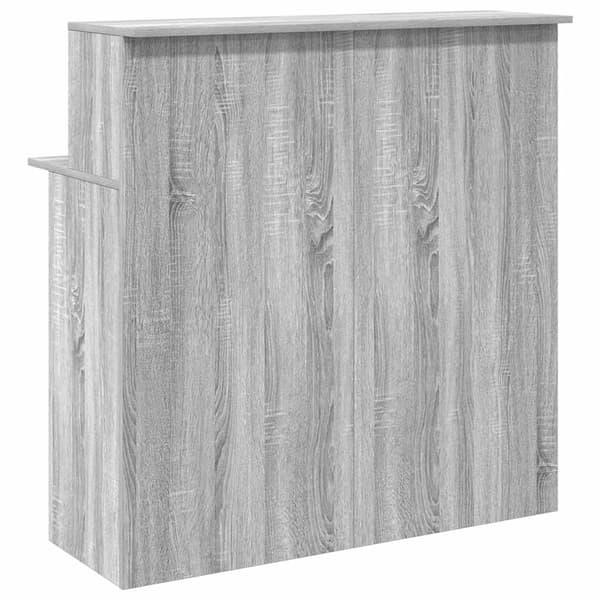 vidaXL Receptionsdisk grå Sonoma 100x50x103,5 cm limmat trä