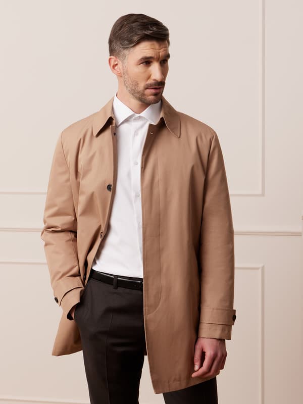 BEIGE MANCHESTERFRAKKE 52