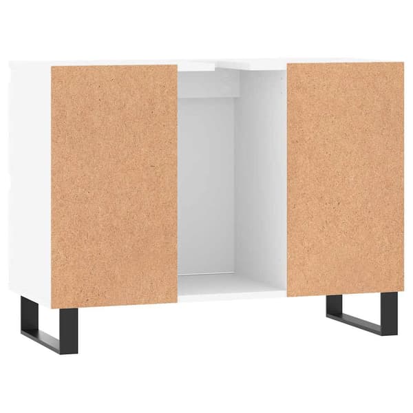 vidaXL Badrumsskåp, Vit, 80x33x60 cm, Träbaserat material