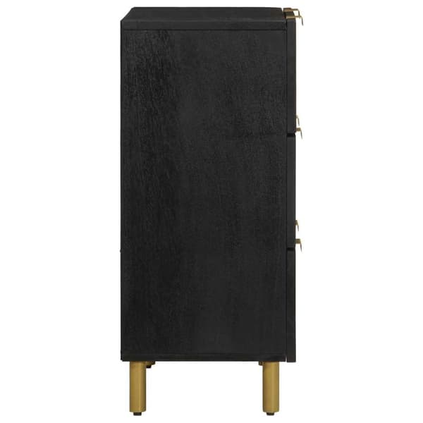 vidaXL skab, sort, 60x33x75 cm, træbaseret materiale