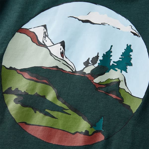 Barn långärmad T-shirt, mörkgrön, 104
