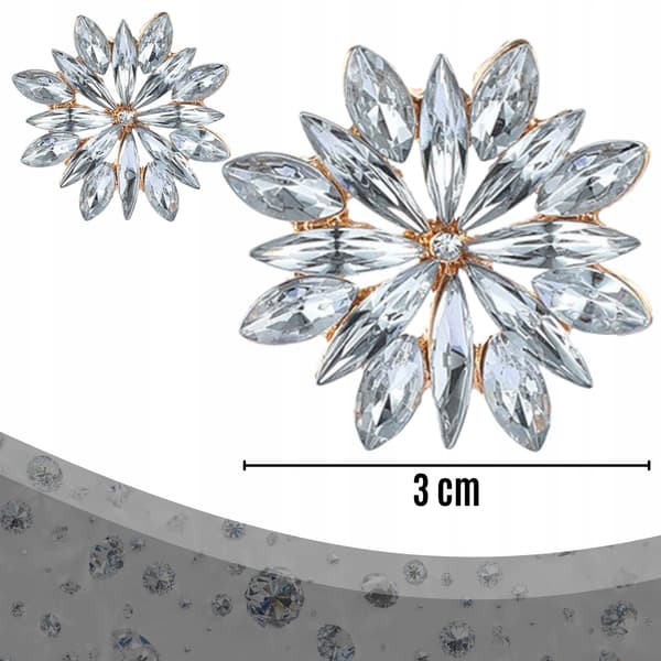 Damekrystal ørestikker elegant blomst ST172