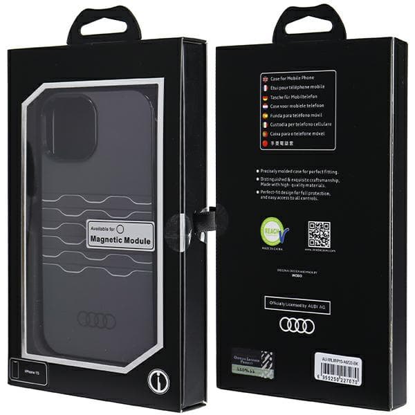 Audi IML MagSafe -kotelo iPhone 15:lle, musta