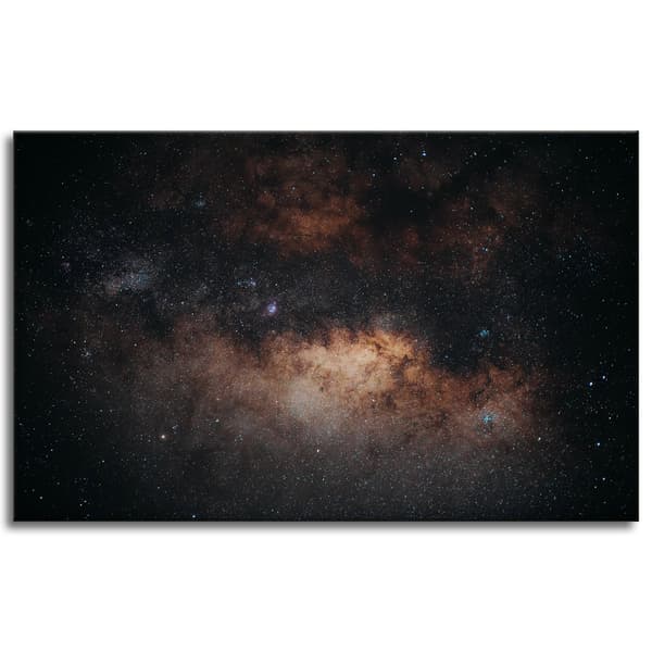 Lærredstryk Rumgalakse Stjerner 80x50 cm
