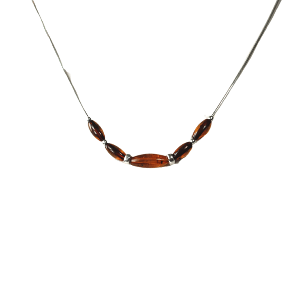 Cognac rav halskæde - Baltisk rav Collier