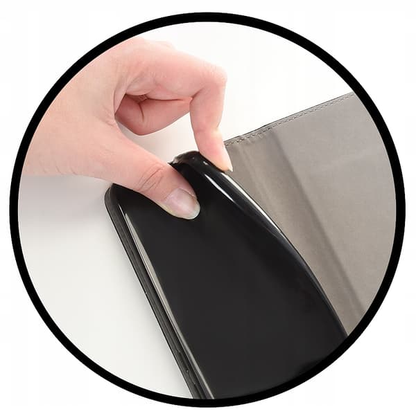 Etui til SAMSUNG S21 PLUS/S21+ SMART BOOK MAGNET SORT + GLAS