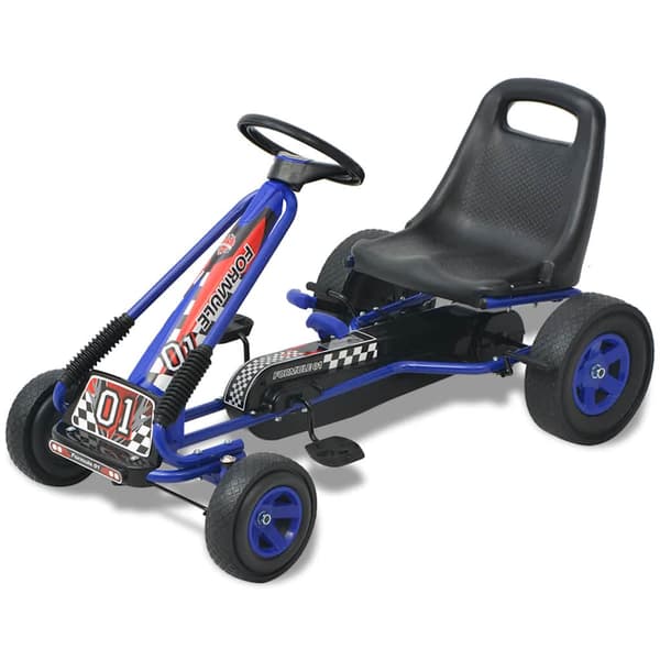vidaXL børne-gokart med justerbart sæde blå