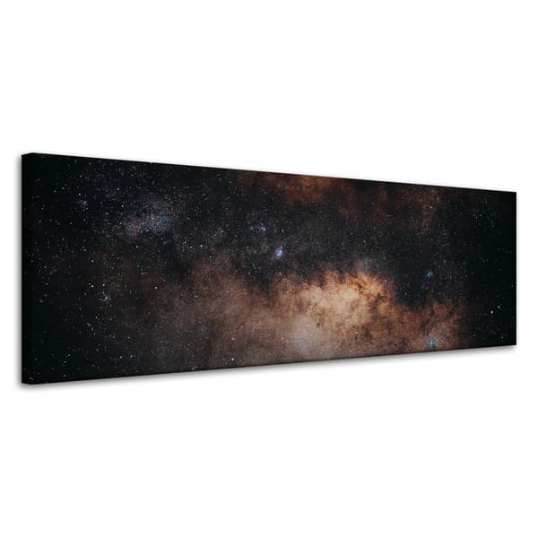 Lærredstryk Rumgalakse Stjerner 120x40cm