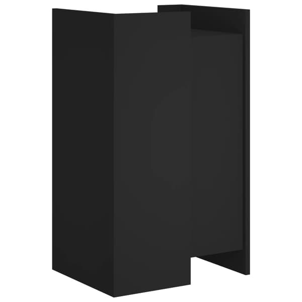 vidaXL skab, sort, 45x35x75 cm, træbaseret materiale