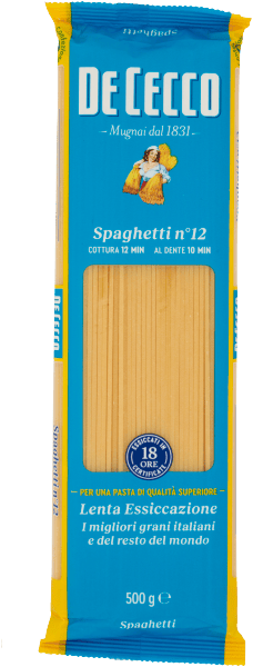 Semolina Pasta Spaghetti n12 500g - De Cecco