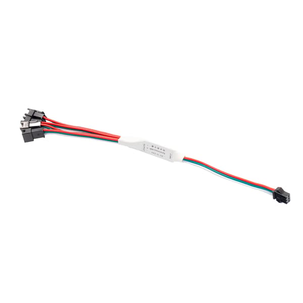 1 til 4 LED-splitter, enkelt farve, 3-benet, DC 5-24V