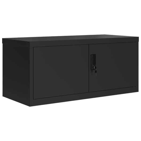 vidaXL arkivskab sort 90x40x40 cm stål