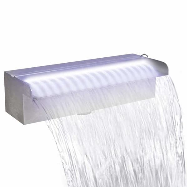 vidaXL Poolfontän/Vattenfall 30 cm med LED-belysning