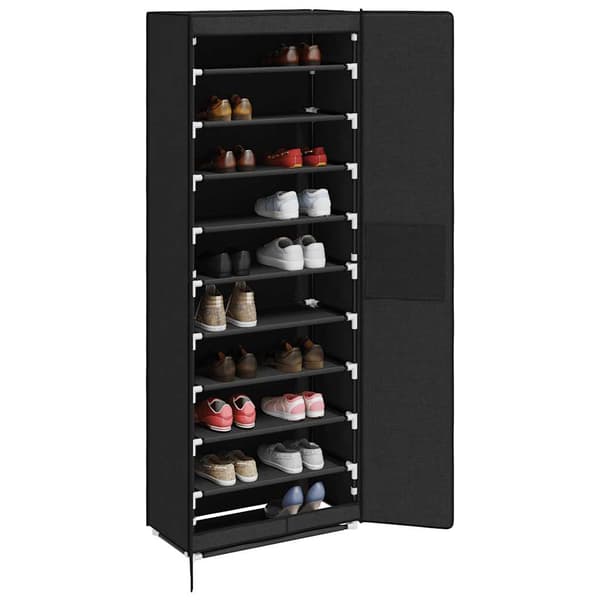 vidaXL skoskab sort 60 x 30 x 166 cm stof