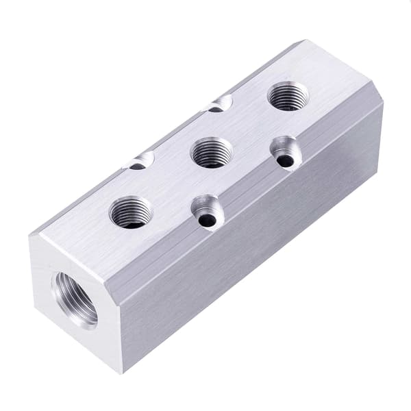 PNEUMATISK FORDELERBLAD TIL KOMPRESSOR 3X 1/4 TOMMER OG 2X 1/2 TOMMER