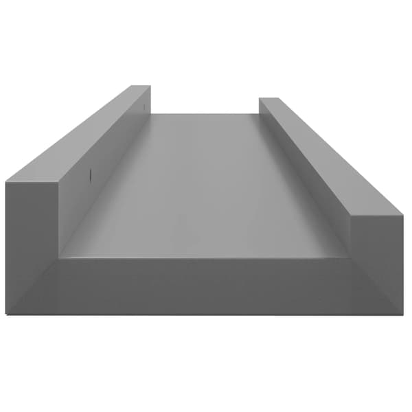 vidaXL Seinähyllyt, 4 kpl, Harmaa, 60x9x3 cm