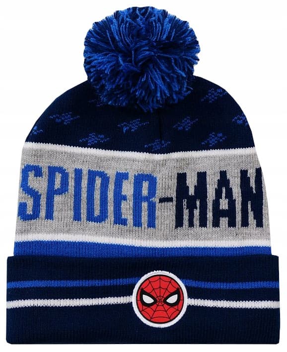 SPIDER-MAN VINTERHUE til drenge, VARM POMPON 52 D033M