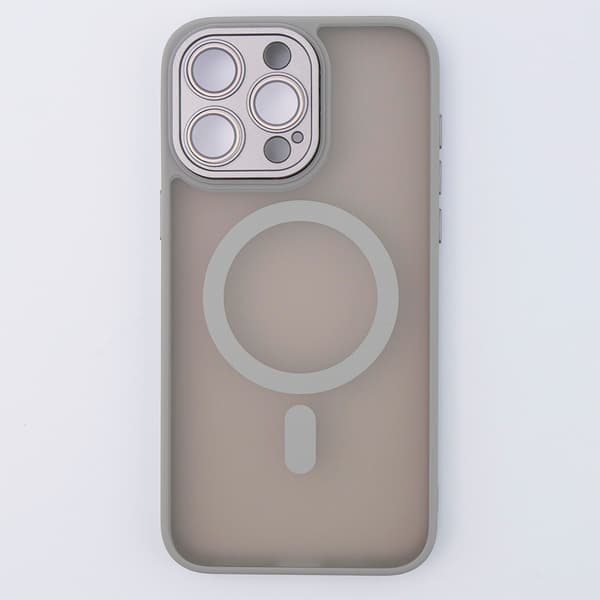 MagSafe-etui til iPhone 15 Pro Max, Hybrid Matte Lens Pro, Titaniumgrå