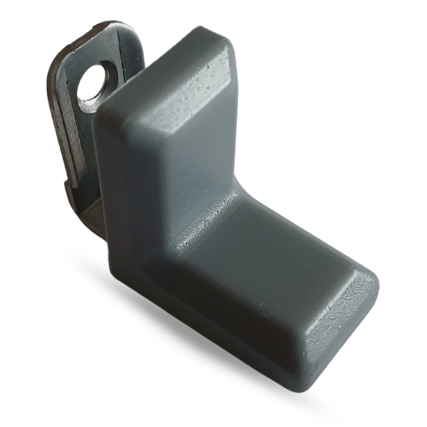 Komandorek möbelvinkel, metallfäste + lock, mörkgrå (05) 100 ST