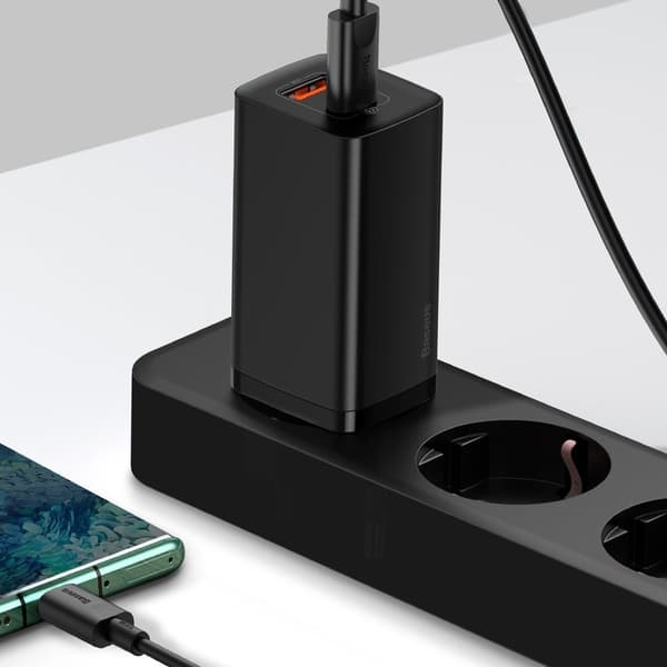 GaN2 Pro USB Hurtigoplader USB-C QC PD 65W Sort