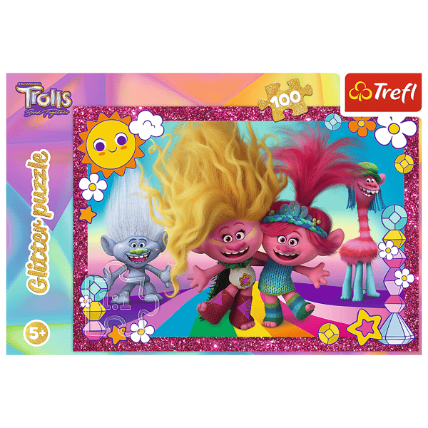 100 Glitter glitterabilt troll universel trolde figur