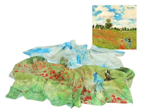 Sjal - C. Monet, Valmuemark (CARMANI)