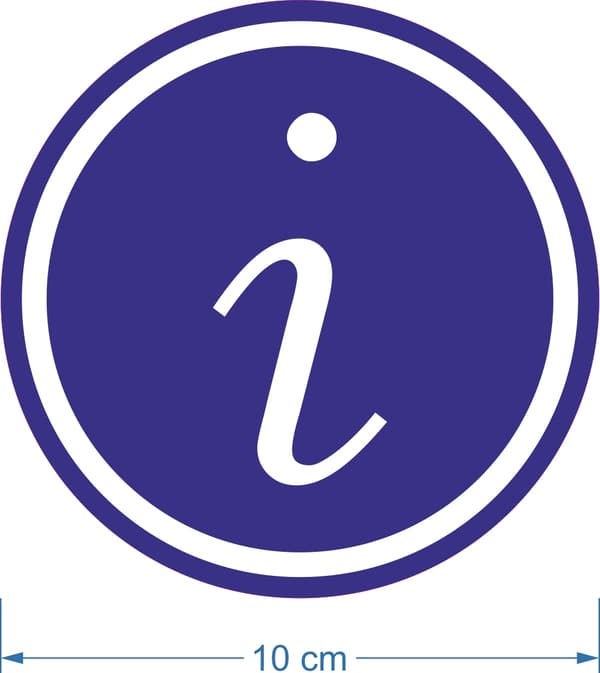Informationsdekal - INFORMATIONSPUNKT 10 cm