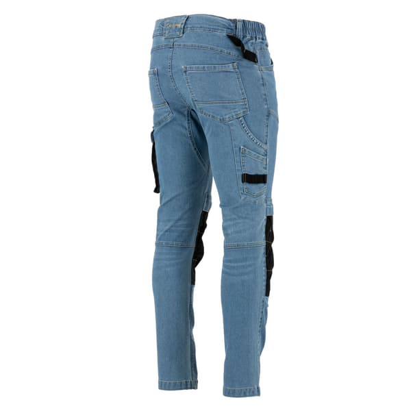 LJUSBLÅ STRETCHJEANS MED FÖRSTÄRKNING, M, CE, LAHTI