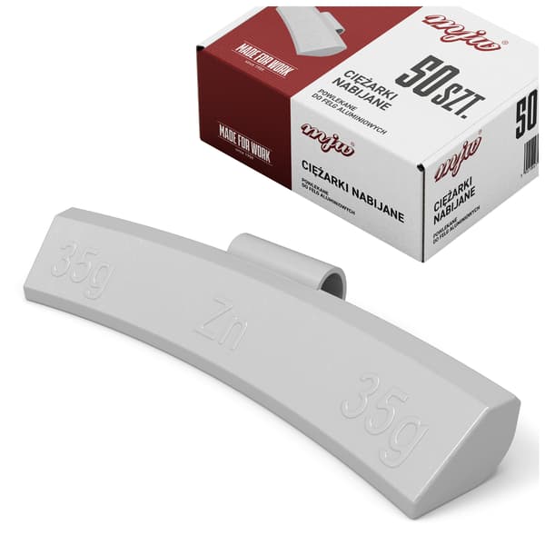 ZINKKLIPPEDE LODER TIL ALUMINIUMSFÆLGE ALU-LODER 35G 50 STK.