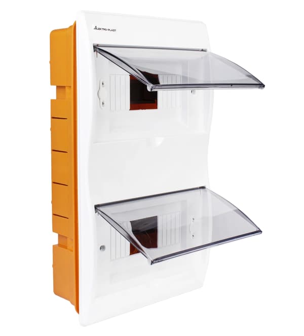 Infälld elcentral 2x8 RP-box 16 moduler ABS PC IP40