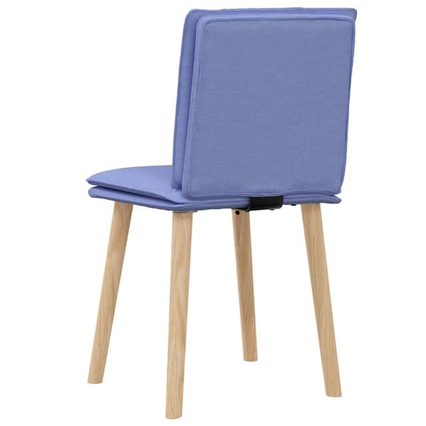 vidaXL Matstolar 2 st denimblått tyg