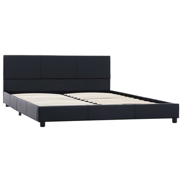 vidaXL sengestel sort kunstlæder 140 x 200 cm
