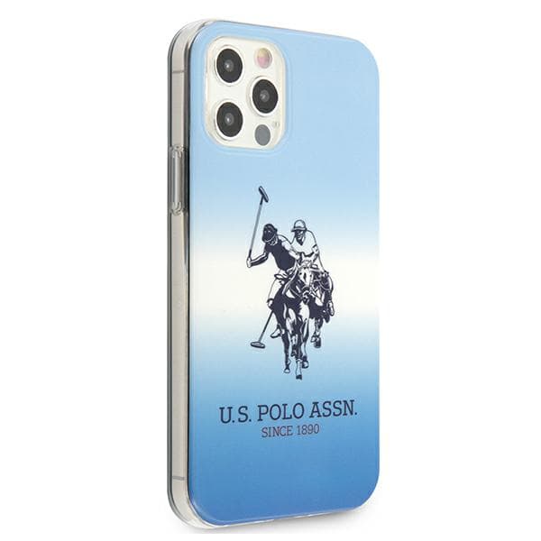 US Polo Gradient Collection -kotelo iPhone 12/12 Prolle, sininen