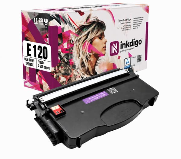 Inkdigo toner 12016SE kompatibel med Lexmark E120 E120N TÜV-certifierad