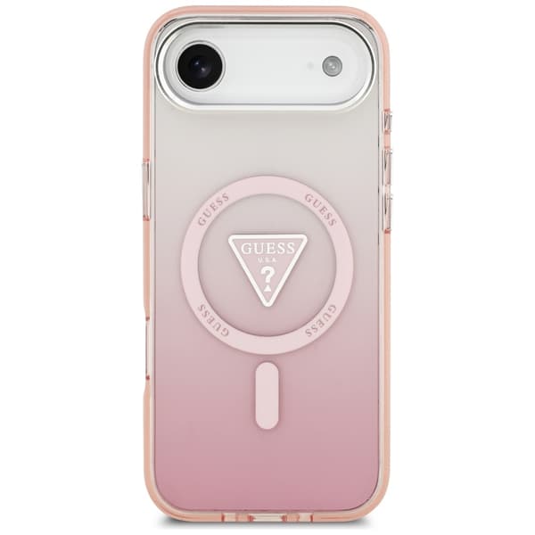 Guess IML Gradient Triangle Logo MagSafe-etui til iPhone Air, lyserødt