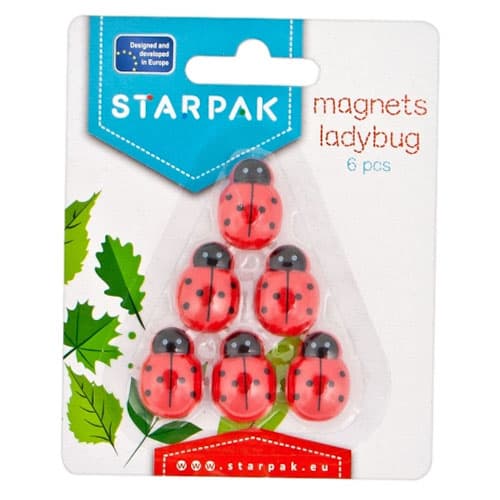 Magneter. Nyckelpiga, 6 st. 438886