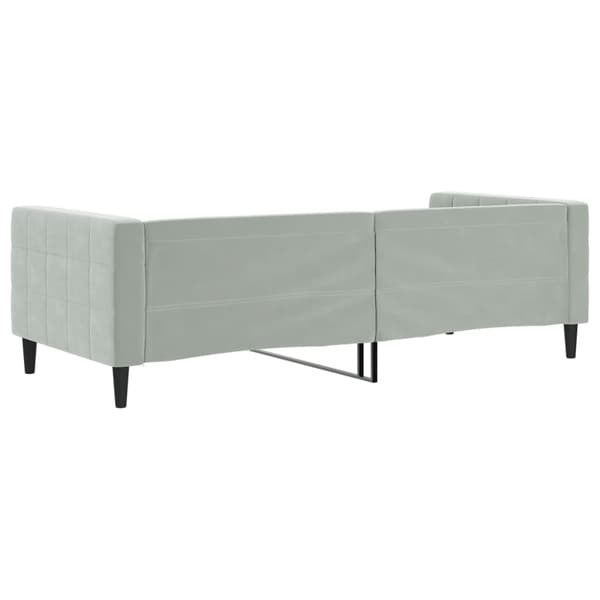 vidaXL Bäddsoffa ljusgrå 90x200 cm klädd i sammet