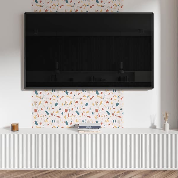 Nem montering vinylflisepakke abstrakt formmønster 9x30x30 cm