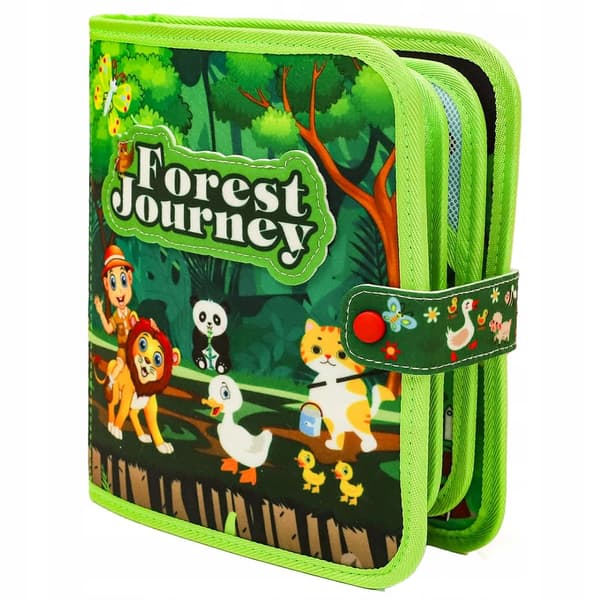 [pacza] Montessori Sensory Book Manipulation Board Forest Z3319