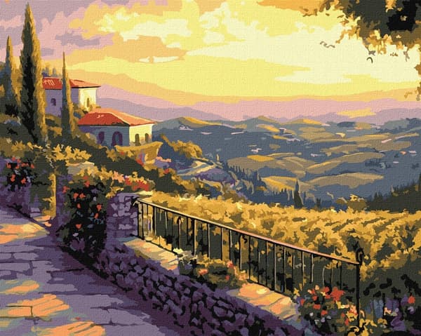 Maleri efter tal - Italiensk aften 40x50cm